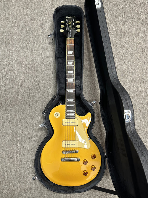 Used Epiphone 1956 Les Paul Standard Pro (2014) - Metallic Goldtop #11907 with Hard Case