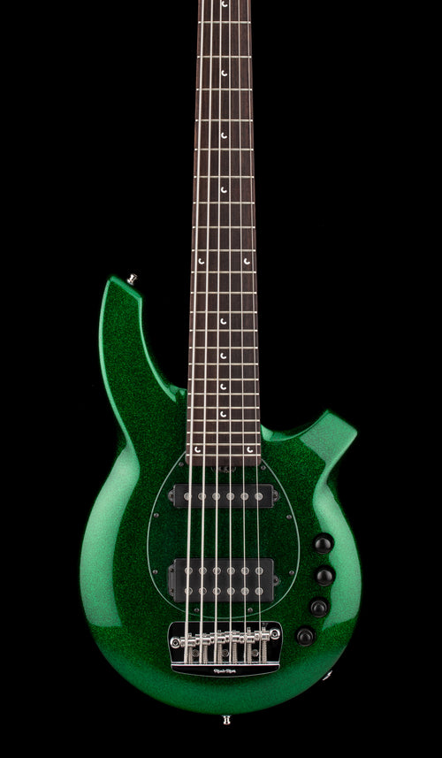 Used Ernie Ball Music Man Bongo 6 HS (2013) - Emerald Green Sparkle #43092 with Original Hard Case