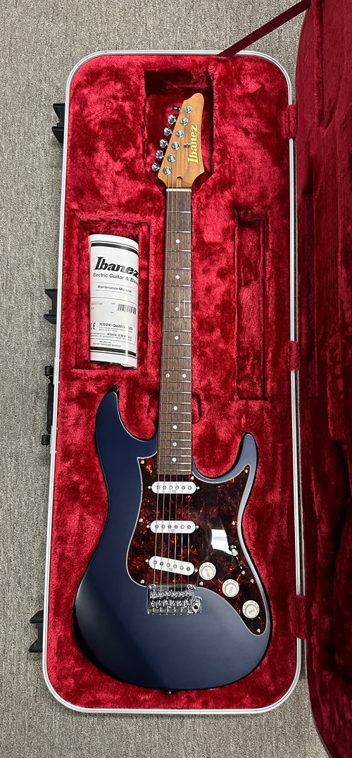 Used Ibanez AZ2203NT Prestige (2025) - Dark Tide Blue Flat #03495 with Original Hard Case