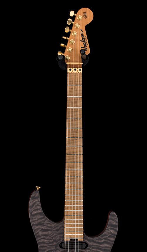 Used Jackson USA Phil Collen PC1 Satin Stain (2018) - Satin Transparent Black #9073 with Original Hard Case