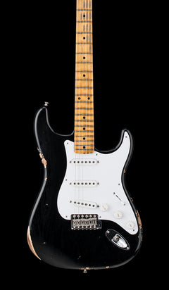 Fender Custom Shop Limited Edition Fat 1954 Stratocaster Relic with Closet Classic Hardware - Aged Black #0230