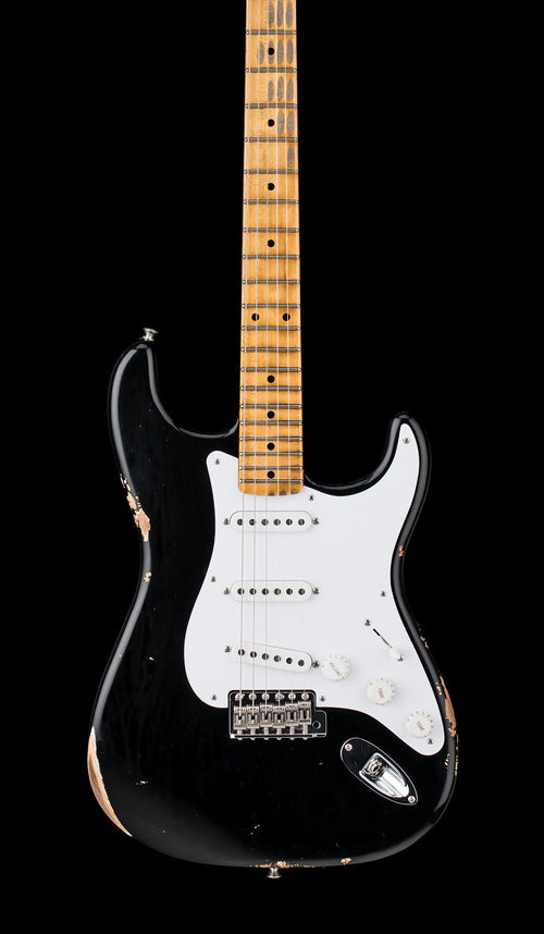 Fender Custom Shop Limited Edition Fat 1954 Stratocaster Relic with Closet Classic Hardware - Aged Black #0230