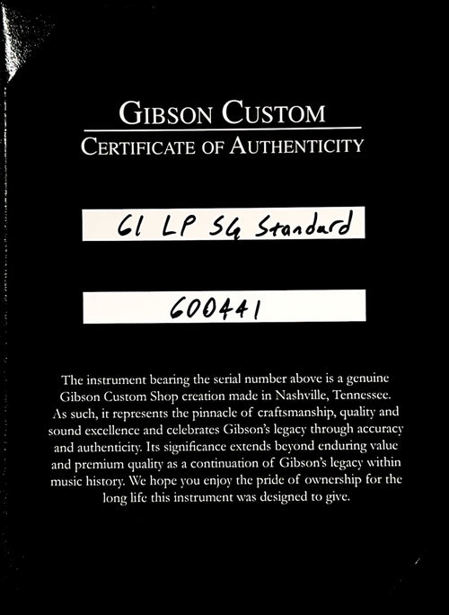 Gibson Custom Shop 1961 SG Standard - TV White #00151