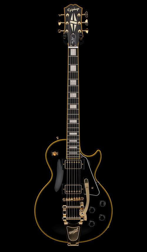 Used Epiphone Joe Bonamassa 1959 Les Paul Custom (2025) - Antique Ebony #26562 with Original Hard Case