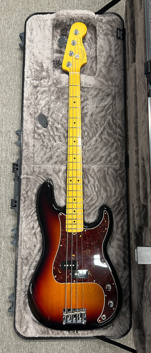 Used Fender American Professional II Precision Bass (2024) - 3-Color Sunburst #56685 with Original Hard Case