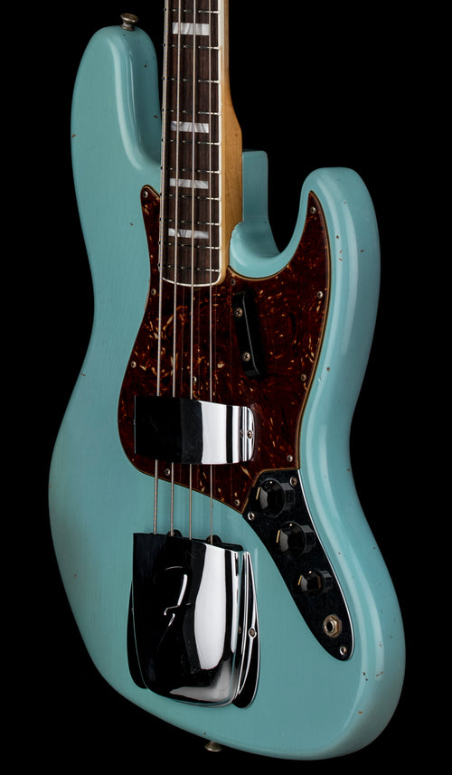 Used Fender Custom Shop 1966 Jazz Bass Journeyman Relic (2021) - Aged Daphne Blue with Original Hard Case