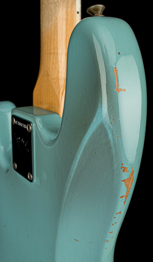 Used Fender Custom Shop 1966 Jazz Bass Journeyman Relic (2021) - Aged Daphne Blue with Original Hard Case