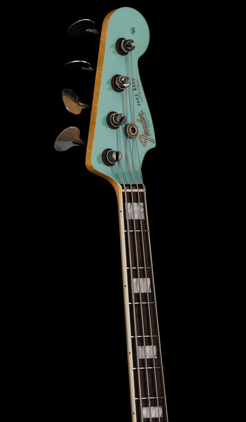 Used Fender Custom Shop 1966 Jazz Bass Journeyman Relic (2021) - Aged Daphne Blue with Original Hard Case