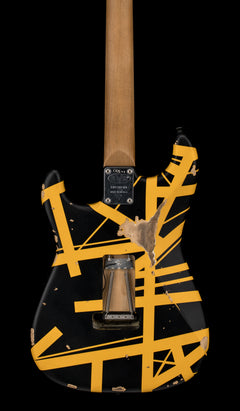 EVH Limited Edition Striped Series Frankie Aged - Black and Yellow #01164