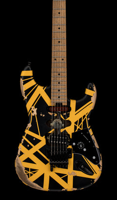 EVH Limited Edition Striped Series Frankie Aged - Black and Yellow #01164