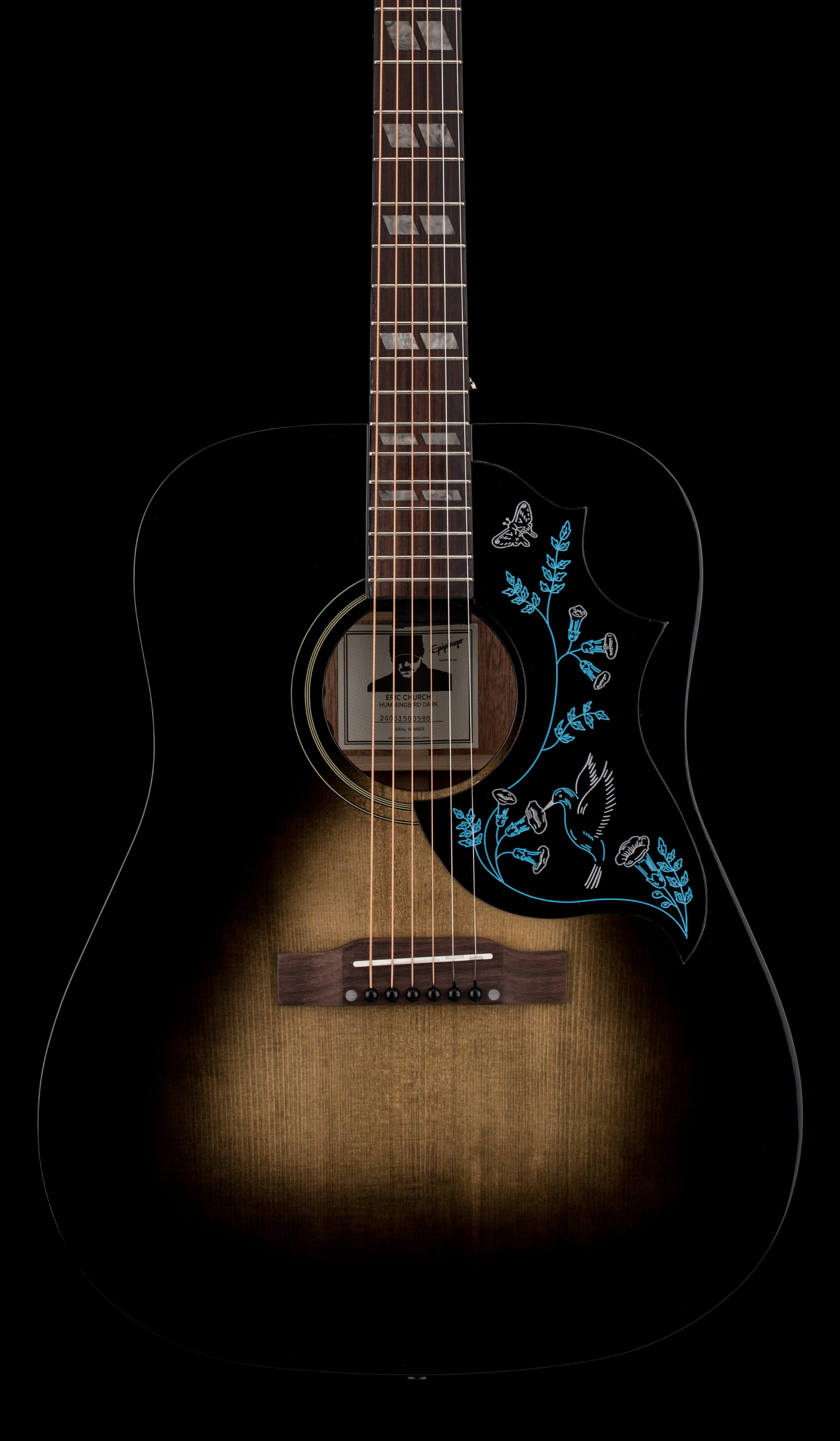 Epiphone Eric Church Hummingbird Dark - Cobra Burst #00580