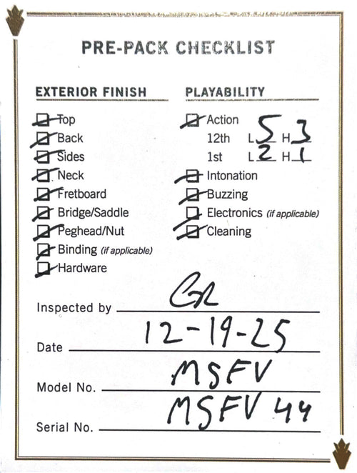 Used Gibson Custom Shop Michael Schenker 1971 Flying V Collector's Edition - Black/White #MSFV44 with Original Hard Case