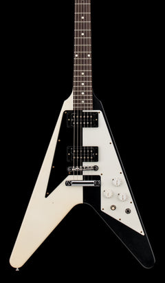 Used Gibson Custom Shop Michael Schenker 1971 Flying V Collector's Edition - Black/White #MSFV44 with Original Hard Case