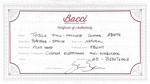 Bacci Tosca Abete Spruce - Natural #05 (NAMM 2026)