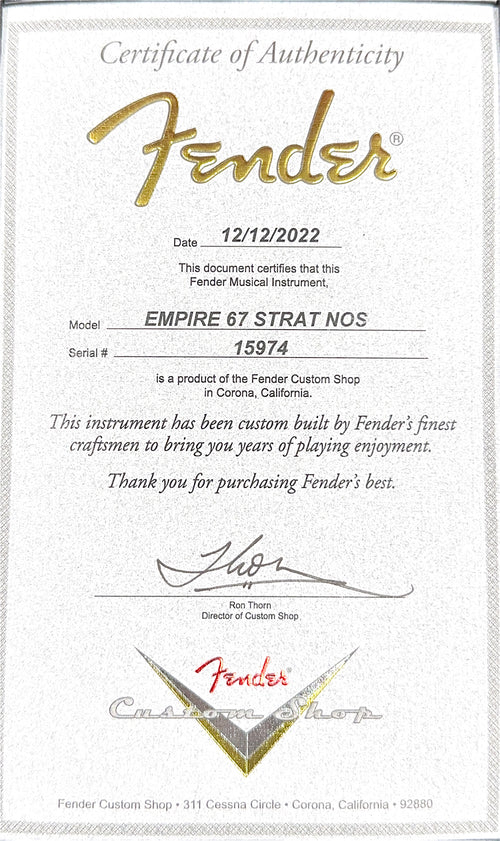 Fender Custom Shop Empire 67 Super Stratocaster HSH Floyd Rose NOS - Copper #15974 (Open Box)