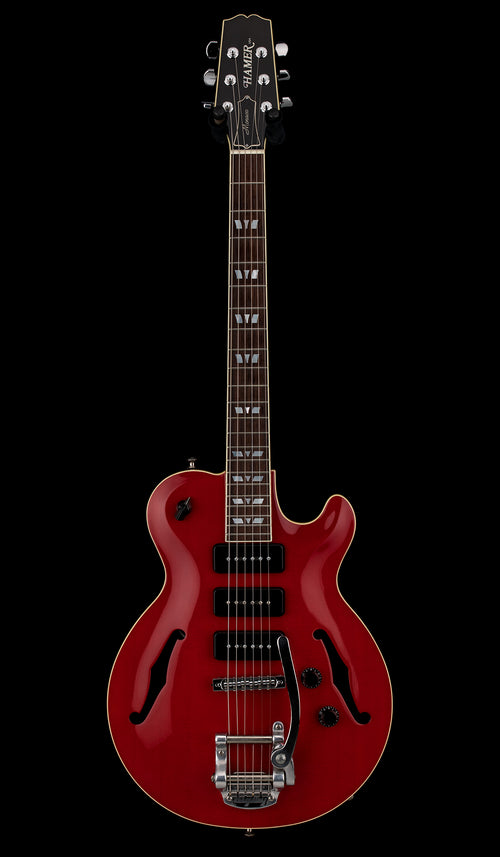 Used Hamer Monaco III (2003) - Red Transparent #52593 with Original Hard Case