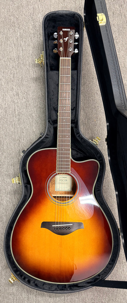 Used Yamaha FSC-TA TransAcoustic (2024) - Brown Sunburst #11716 with Hard Case