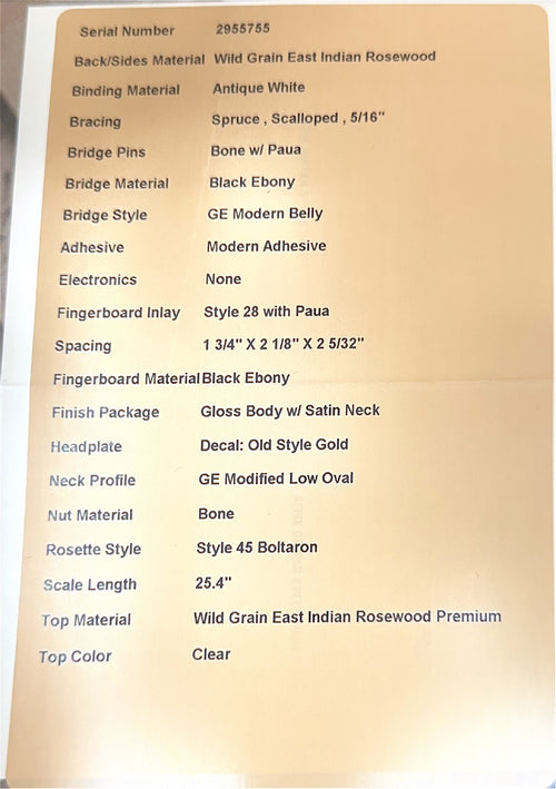 Martin Custom Shop HD-28 Style Wild Grain Rosewood #55755 (Empire Music Spec)