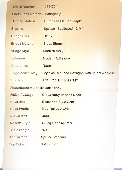 Martin Custom Shop D-18 Style - Burgundy #94734