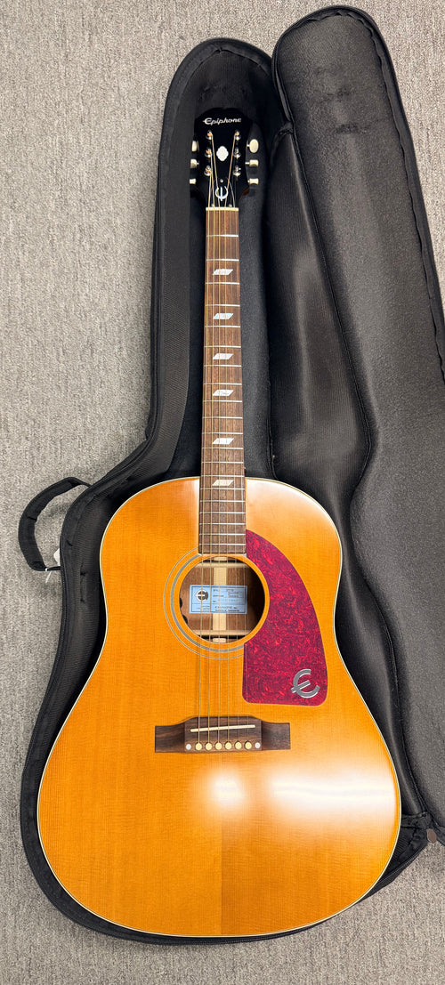 Used Epiphone Masterbilt Texan (2020) - Antique Natural Aged #13643 with Gig Bag