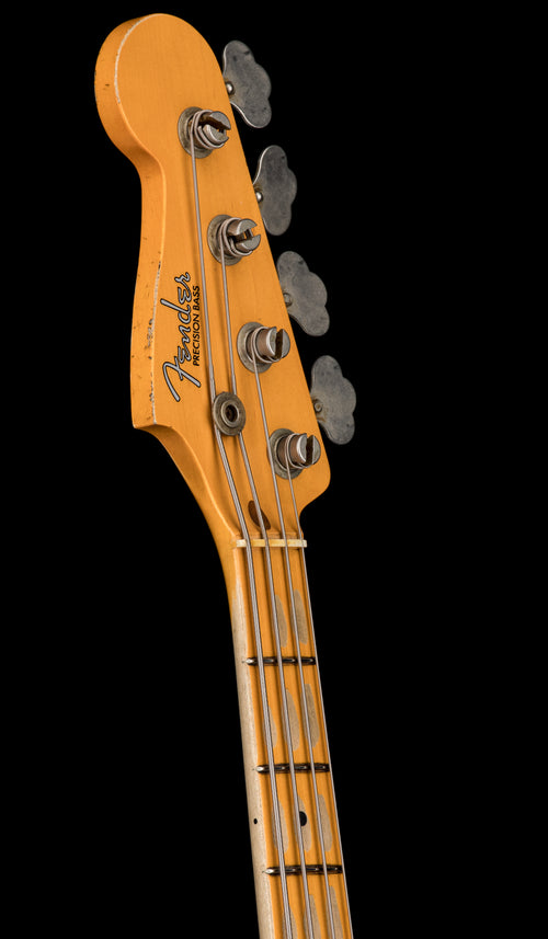 Used Fender Custom Shop Reverse Headstock 60's Precision Bass Heavy Relic (2021) - Gold Sparkle #52016 with Original Hard Case