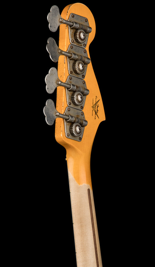 Used Fender Custom Shop Reverse Headstock 60's Precision Bass Heavy Relic (2021) - Gold Sparkle #52016 with Original Hard Case