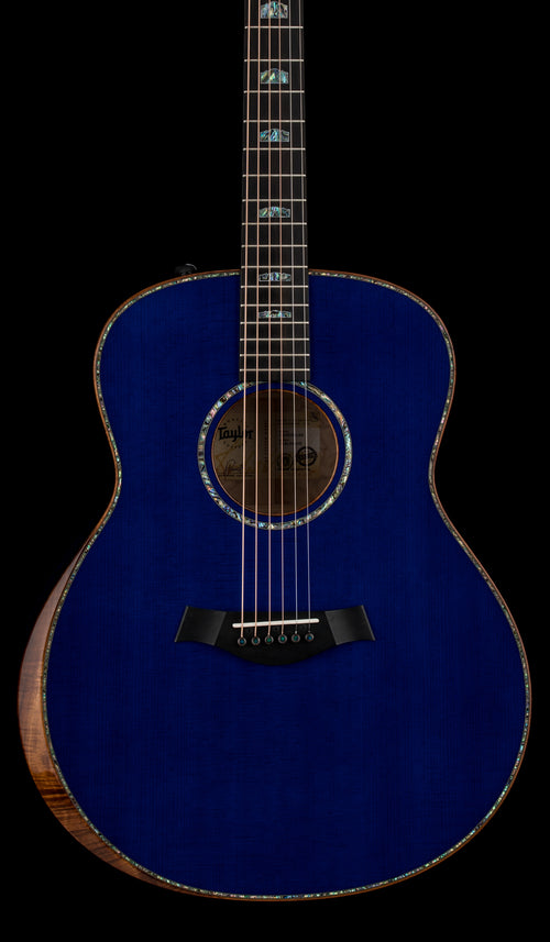Used Taylor Custom Shop C18e B4003 Lutz Spruce/Quilted Maple (2024) - Royal Blue #54124 with Original Hard Case