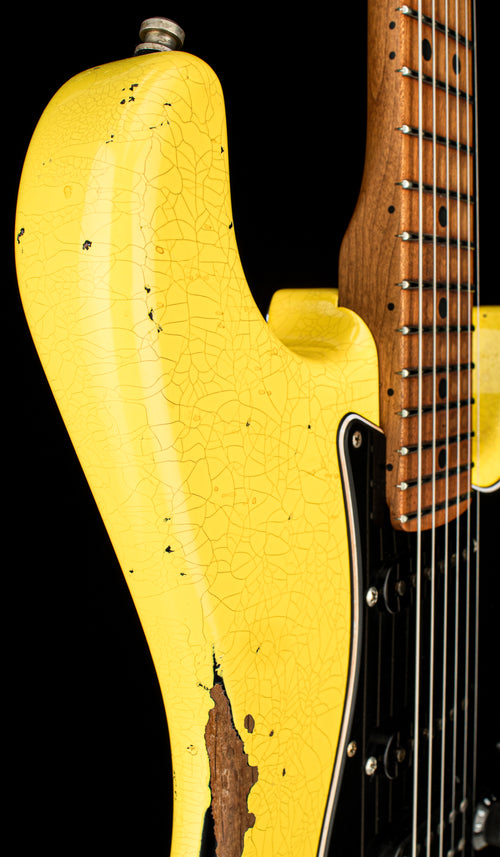 Used Fender Custom Shop Empire 67 Super Stratocaster HSS Heavy Relic (2023) - Graffiti Yellow/Black #15916 with Original Hard Case