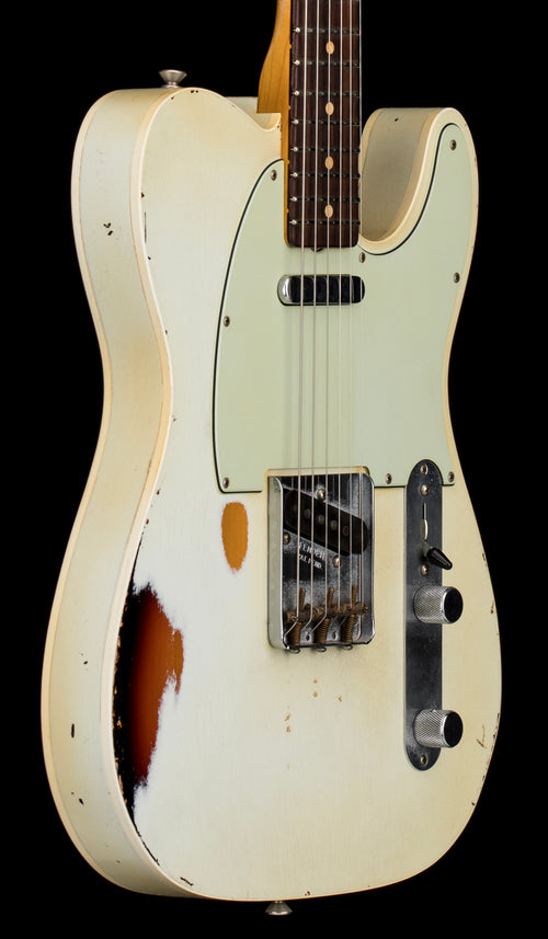 Used Fender Custom Shop Masterbuilt Paul Waller 1962 Telecaster Relic (2017) - Olympic White/3-Color Sunburst #89803 with Original Hard Case
