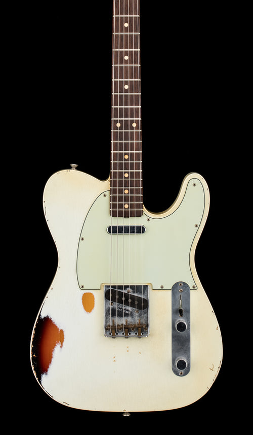 Used Fender Custom Shop Masterbuilt Paul Waller 1962 Telecaster Relic (2017) - Olympic White/3-Color Sunburst #89803 with Original Hard Case