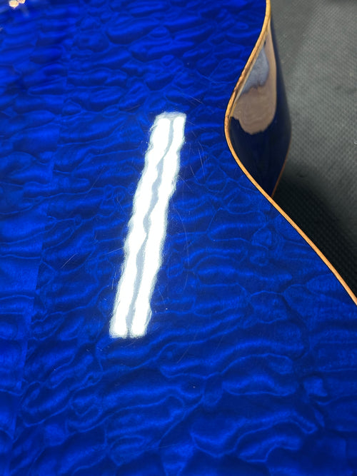 Used Taylor Custom Shop C18e B4003 Lutz Spruce/Quilted Maple (2024) - Royal Blue #54124 with Original Hard Case