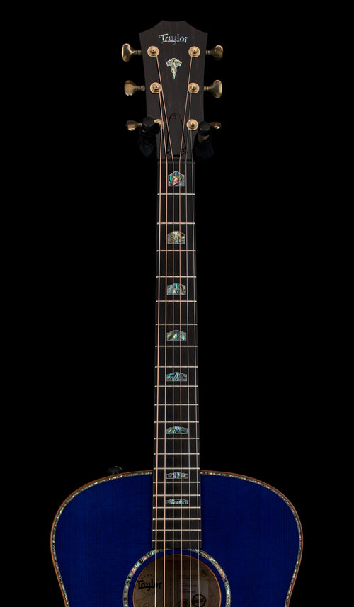 Used Taylor Custom Shop C18e B4003 Lutz Spruce/Quilted Maple (2024) - Royal Blue #54124 with Original Hard Case