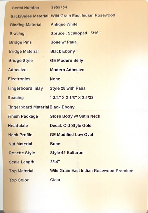 Martin Custom Shop HD-28 Style Wild Grain Rosewood #55754 (Empire Music Spec)