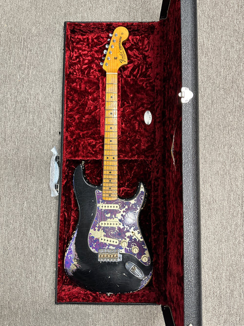 Used Fender Custom Shop Masterbuilt Dale Wilson Stratocaster Relic (2018) - Black/Purple Paisley #34168 with Original Hard Case