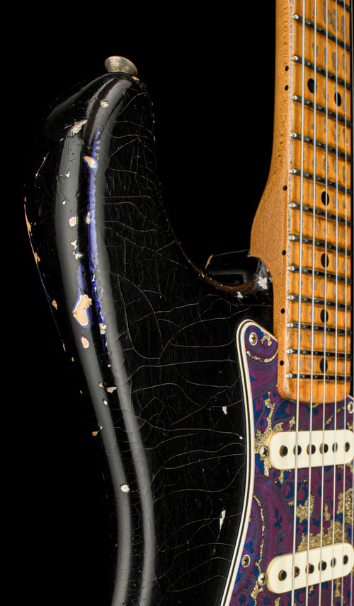 Used Fender Custom Shop Masterbuilt Dale Wilson Stratocaster Relic (2018) - Black/Purple Paisley #34168 with Original Hard Case