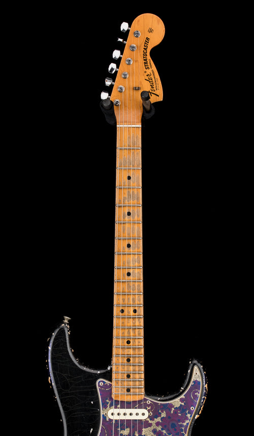 Used Fender Custom Shop Masterbuilt Dale Wilson Stratocaster Relic (2018) - Black/Purple Paisley #34168 with Original Hard Case