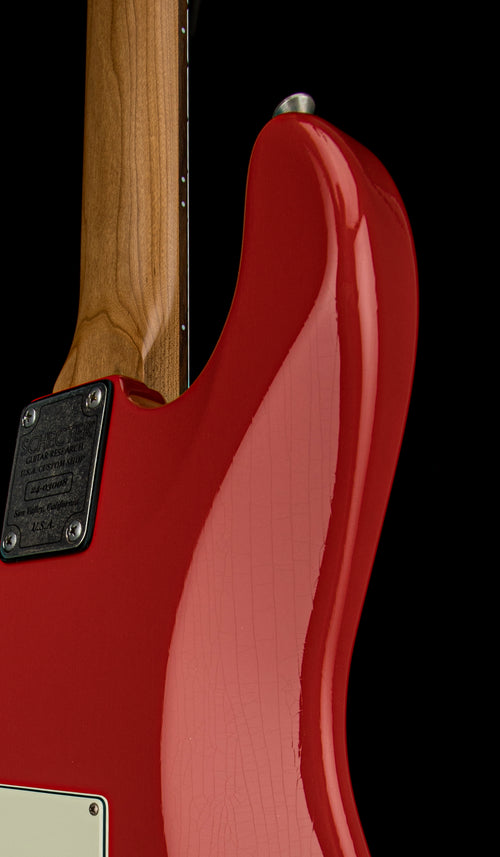 Used Schecter Custom Shop Traditional USA Wembley HSS - Fiesta Red Aged Nitro #03008 with Original Hard Case