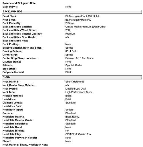 Martin Custom Shop 00-28 Style Master Grade Deep Quilt Maple (Empire Music Spec) #29853