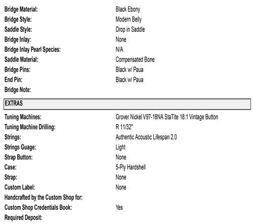 Martin Custom Shop OM-28 Style Master Grade Deep Quilt Maple (Empire Music Spec) #29848