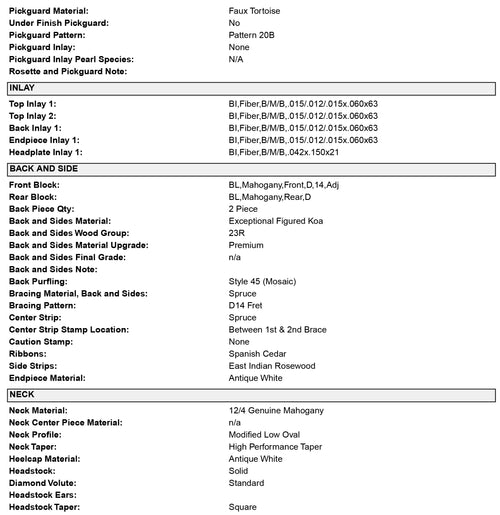 Martin Custom Shop D-41 Style Exceptional Figured Koa Toasted Burst (Empire Music Spec) #37051