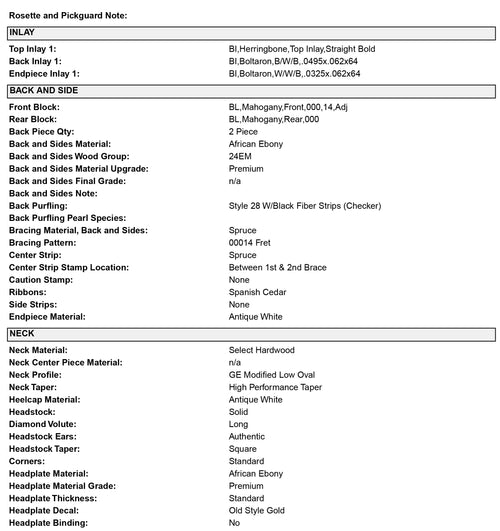 Martin Custom Shop 000-28 Style Engelmann Spruce/African Ebony #59954 (Empire Music Spec)
