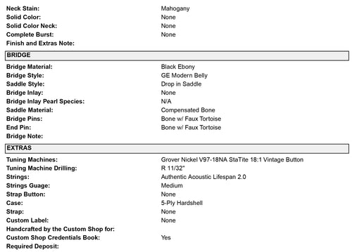 Martin Custom Shop D-28 Style Honduran Rosewood - 1933 Ambertone #59962 (Empire Music Spec)