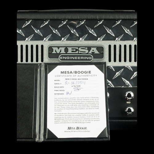 MESA/Boogie 90s Dual Rectifier Mod I - Black Taurus with Polished Diamond Plate #62254