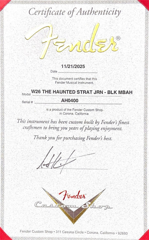 Fender Custom Shop Masterbuilt Andy Hicks "The Haunted Strat" Journeyman Relic #AH0400 (NAMM 2026)