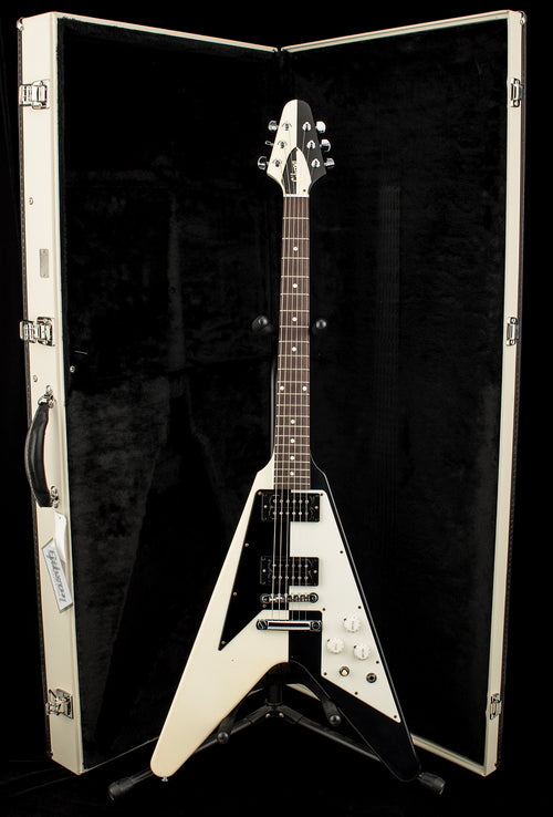 Used Gibson Custom Shop Michael Schenker 1971 Flying V Collector's Edition - Black/White #MSFV44 with Original Hard Case