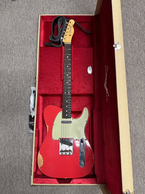 Used Fender Custom Shop 1964 Telecaster Relic (2024) - Aged Fiesta Red #78621 with Original Hard Case