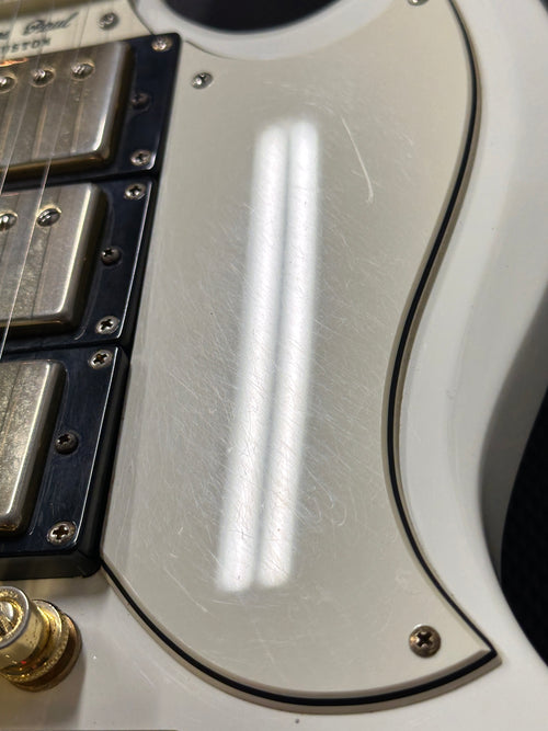 Used Epiphone Limited Edition G-400 Les Paul SG Custom (2008) - Antique White #11899 with Hard Case