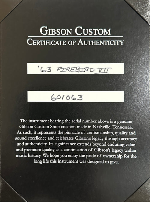 Gibson Custom Shop Limited Edition 1963 Firebird VII Reissue Gloss - Double Gold #01063