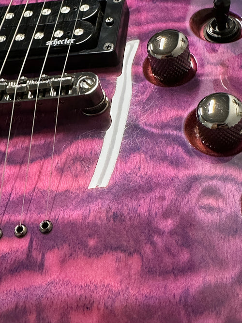 Used Schecter Omen Extreme-6 (2019) - Electric Magenta #52153 with Gig Bag