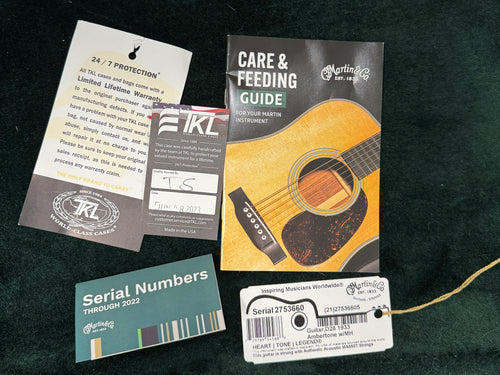 Used Martin D-28 (2023) - 1933 Ambertone #53660 with Original Hard Case